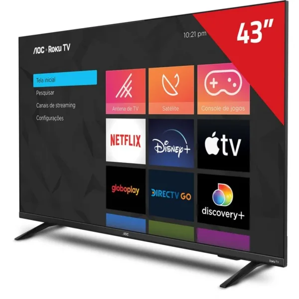 SMART TV 43” AOC ROKU – 43S5135/78G